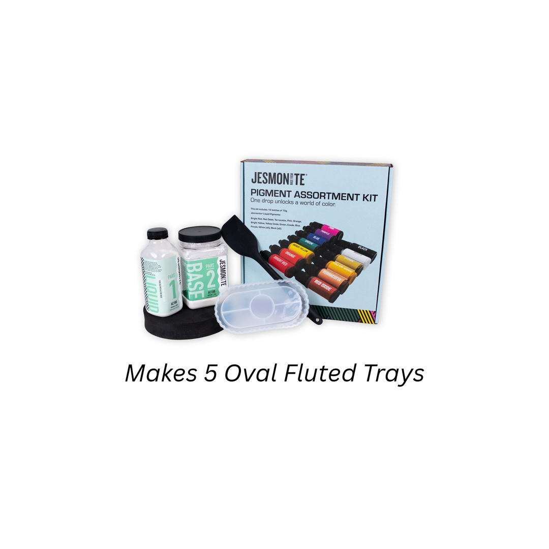 Jesmonite® Handmade Gift-Making Bundle – Oval Fluted Tray