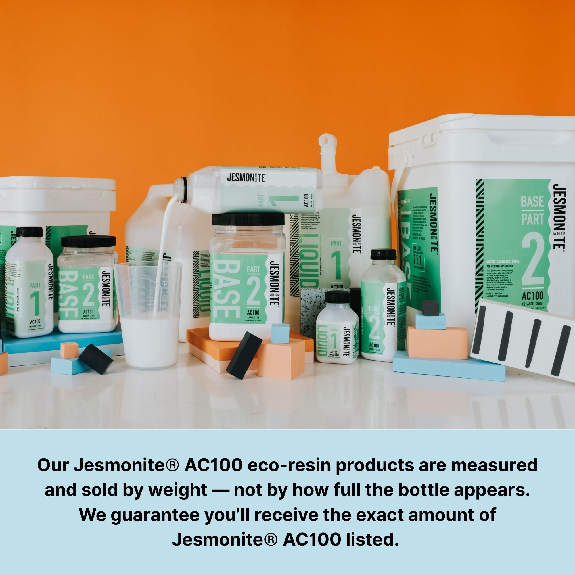 Jesmonite® AC100 Liquid – Water-Based Eco-Resin Component – FTC