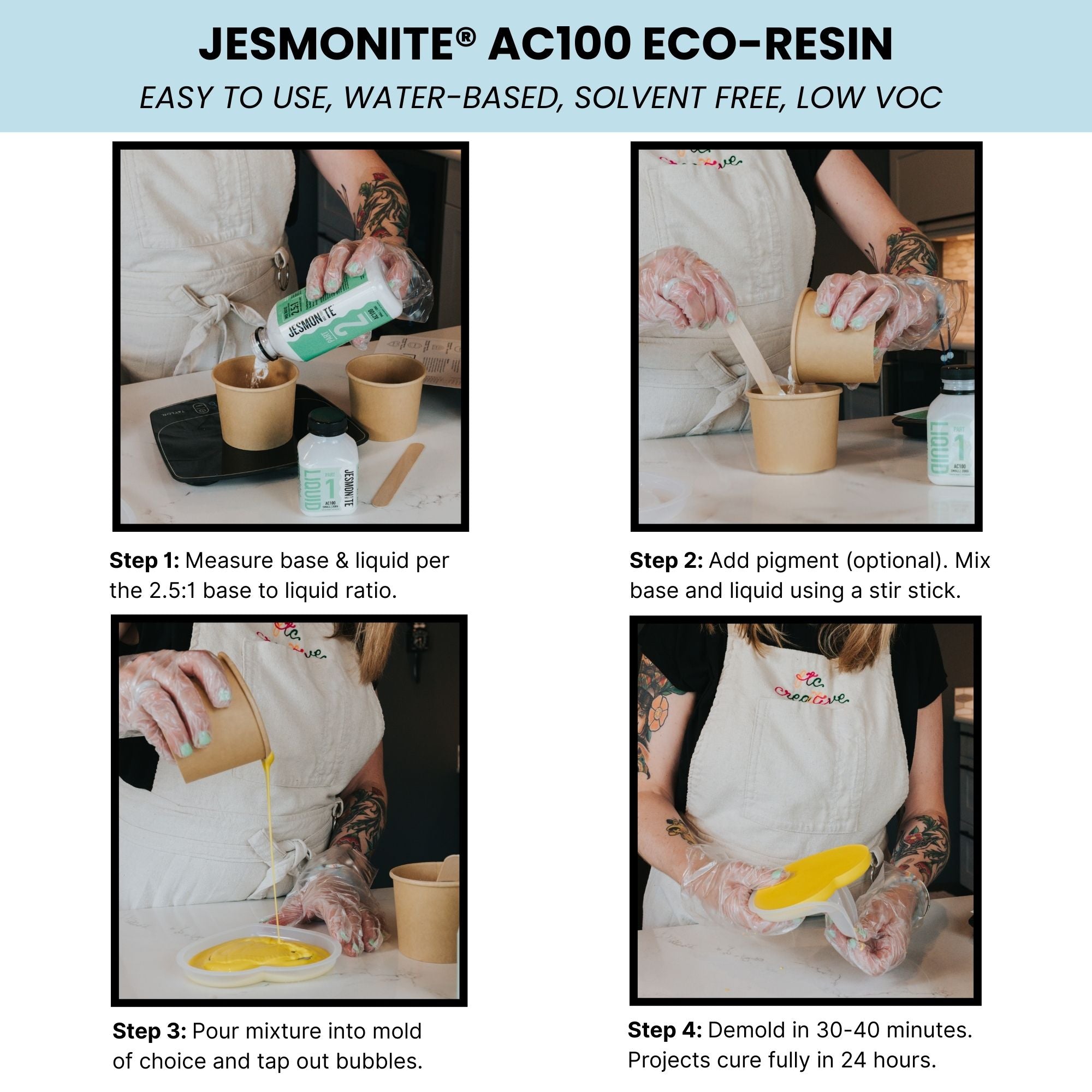Jesmonite® AC100 Large 2.8kg Set – FTC Creative