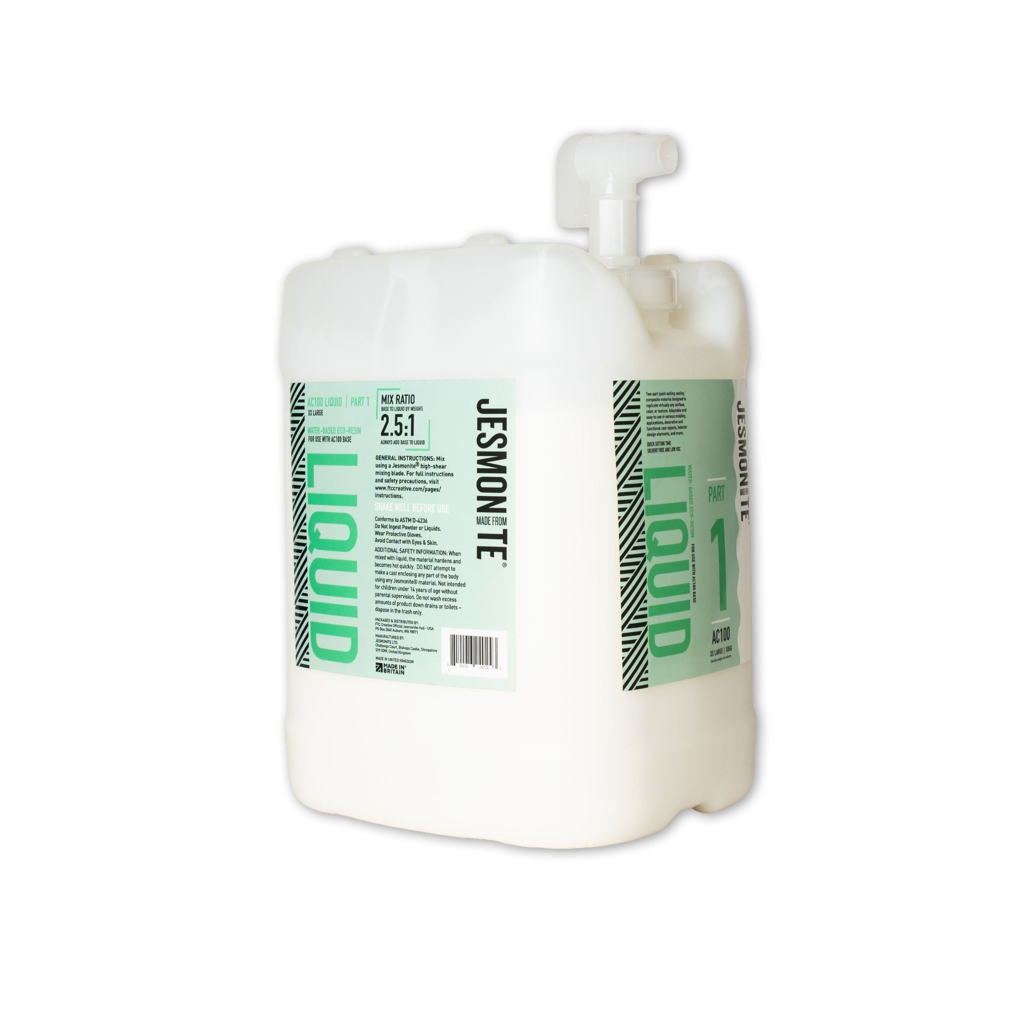 Jesmonite® AC100 Liquid – Water-Based Eco-Resin Component – FTC