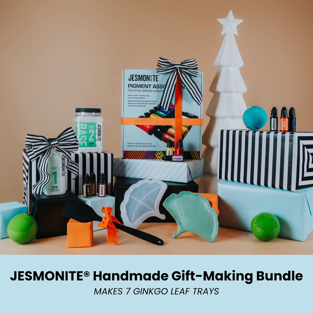 Jesmonite® Handmade Gift-Making Bundle – Ginkgo Leaf Tray