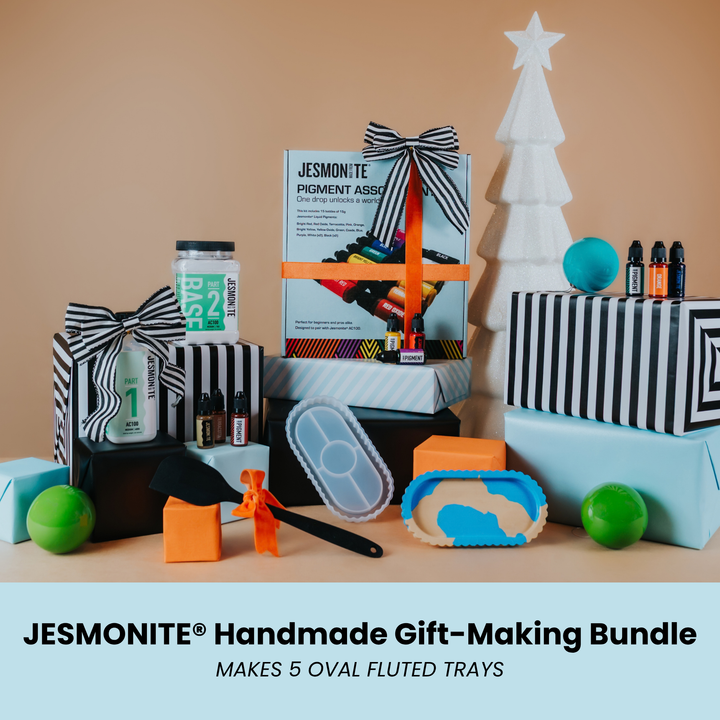 Jesmonite® Handmade Gift-Making Bundle – Oval Fluted Tray