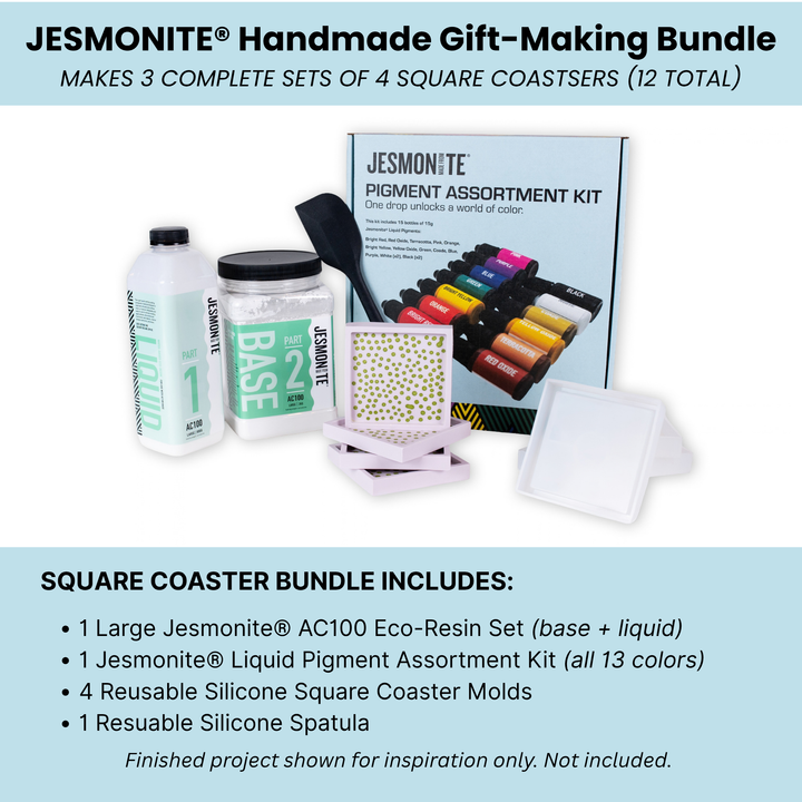 Jesmonite® Handmade Gift-Making Bundle – Square Coasters