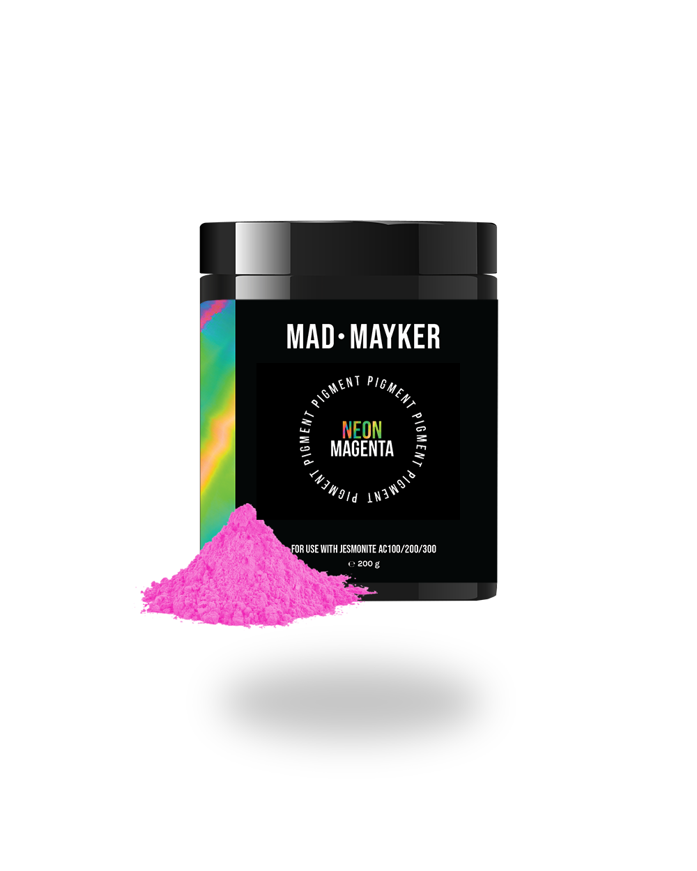 MAD MAYKER Neon Powder Pigment for Jesmonite AC100 series Canada USA Mexico Best Seller Neon Megenta