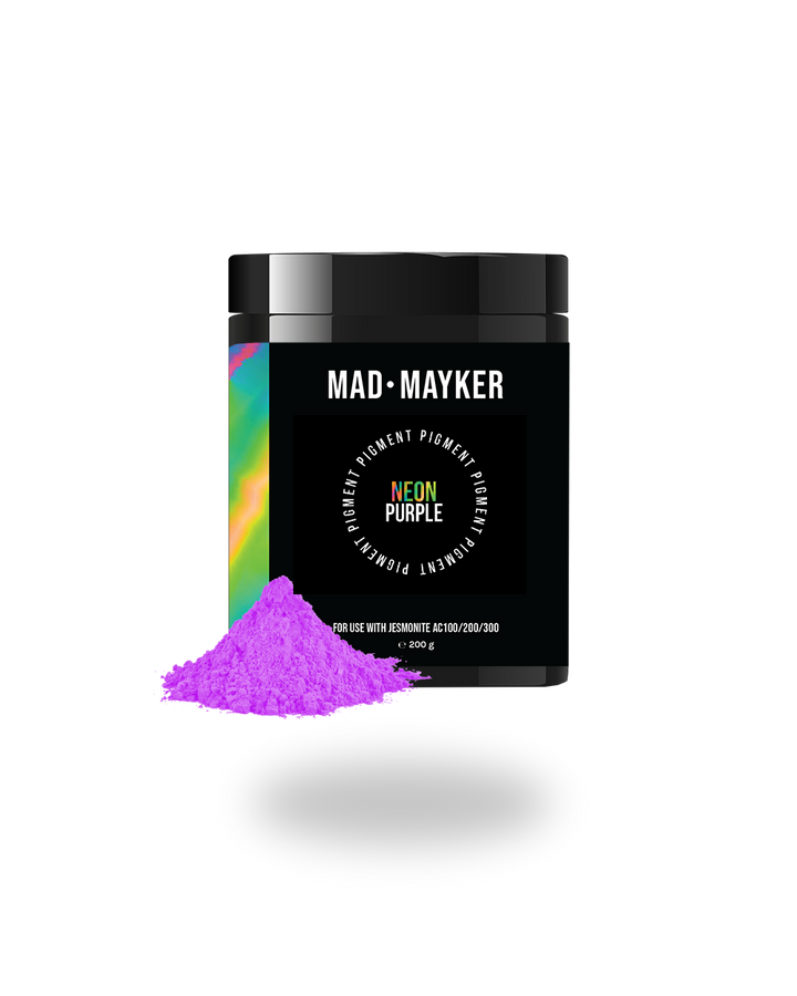 MAD MAYKER Neon Powder Pigment for Jesmonite AC100 series Canada USA Mexico Best Seller Neon Purple