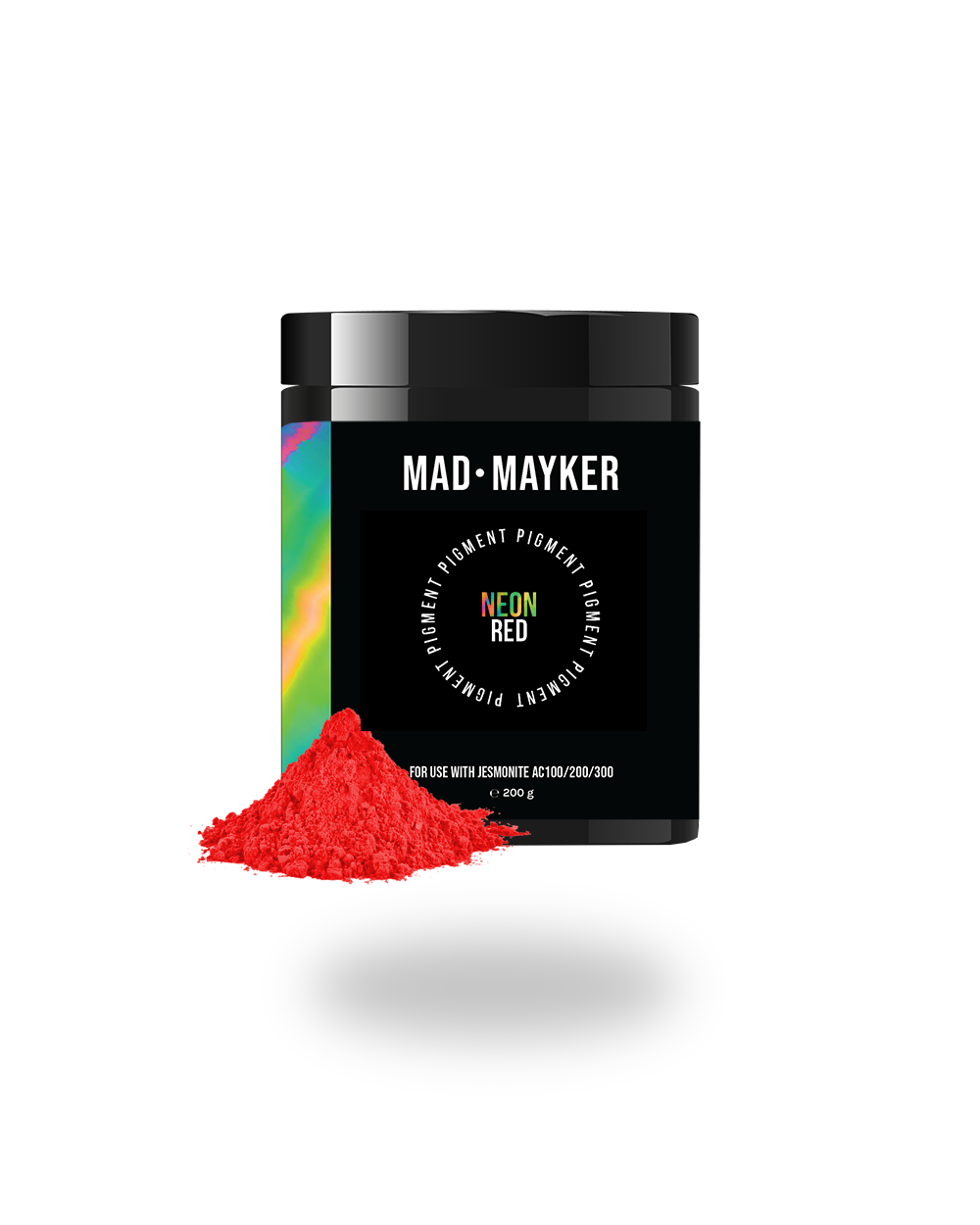 MAD MAYKER Neon Powder Pigment for Jesmonite AC100 series Canada USA Mexico Neon Red